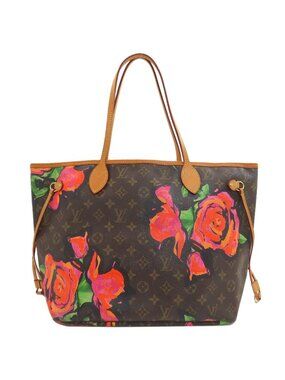 Louis Vuitton Neverfull MM Rose Tote Bag Monogram Canvas